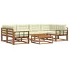 vidaXL Venkovn&iacute; pohovkov&aacute; souprava 7 pcs Přirozen&aacute; a Kr&eacute;mov&aacute;