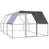 vidaXL Venkovn&iacute; klec pro kuřata 3 x 6 x 2 m pozinkovan&aacute; ocel