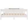 vidaXL Postel s knihovnou bez matrace bílá 200x200 cm masivní borovice