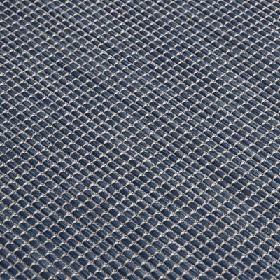 vidaXL Venkovní hladce tkaný koberec 140x200 cm modrá