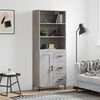vidaXL Skř&iacute;ň highboard &scaron;ed&aacute; sonoma 69,5 x 34 x 180 cm kompozitn&iacute; dřevo