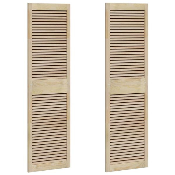 vidaXL Skříňové dveře se dveřmi 2 pcs Přírodní 140.5 x 2.1 x 49.5 cm