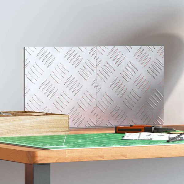 vidaXL Schodov&eacute; n&aacute;&scaron;lapy Čtvercov&yacute; 2 pcs Stř&iacute;brn&aacute; 20 x 20 cm Hlin&iacute;k