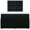 vidaXL Box spring postel s matrac&iacute; čern&aacute; 120x190 cm textil