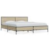 vidaXL R&aacute;m postele dub sonoma 200 x 200 cm kompozitn&iacute; dřevo a kov
