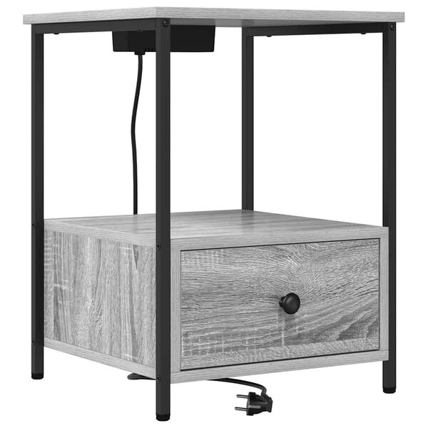 vidaXL Nočn&iacute; skř&iacute;ňka &Scaron;ed&aacute; Sonoma 42 x 41 x 56 cm kompozitn&iacute; dřevo