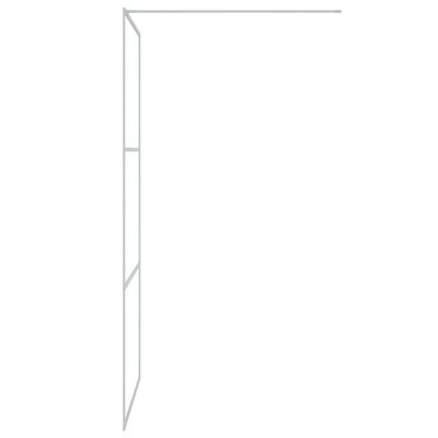 vidaXL Sprchová zástěna walk-in stříbrná 100 x 195 cm čiré ESG sklo