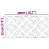 vidaXL Schodov&eacute; n&aacute;&scaron;lapy Obd&eacute;ln&iacute;kov&yacute; 4 pcs Stř&iacute;brn&aacute; 40 x 20 cm Hlin&iacute;k