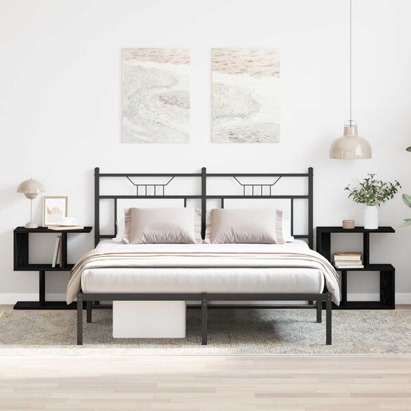 vidaXL Nočn&iacute; skř&iacute;ňka 2 pcs Čern&yacute; dub 50 x 30 x 51,5 cm