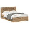 vidaXL R&aacute;m postele s &uacute;ložn&yacute;m prostorem s čelo Dub artisan 135 x 190 cm