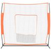 vidaXL Přenosná baseballová síť oranžová/černá 219x107x212cm ocel a PES