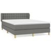 vidaXL Box spring postel s matrac&iacute; tmavě &scaron;ed&yacute; 140 x 190 cm textil