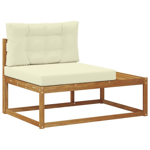 vidaXL Venkovn&iacute; pohovkov&aacute; souprava 3 Kus Přirozen&aacute; a Kr&eacute;mov&aacute;