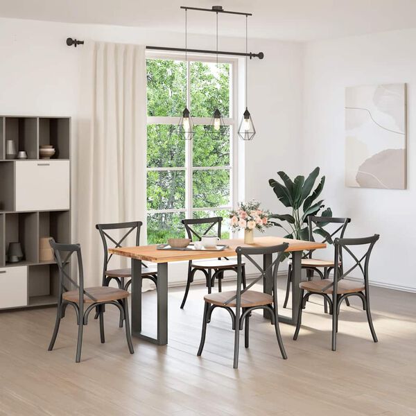 vidaXL Nohy k j&iacute;deln&iacute;mu stolu ve tvaru U 2 ks antracitov&eacute; 50 x (72-73) cm ocelov&eacute;