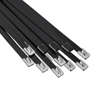 vidaXL Kabelov&aacute; vazba 12 ks 7,9 x 200 mm Čern&aacute;