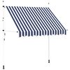 vidaXL Ručně zatahovac&iacute; mark&yacute;za 250 cm modro-b&iacute;l&eacute; pruhy