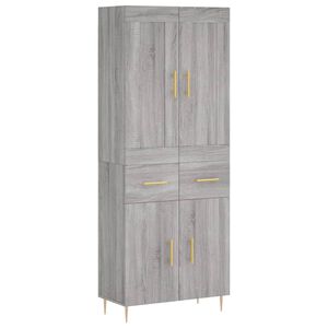 vidaXL Skř&iacute;ň highboard &scaron;ed&aacute; sonoma 69,5 x 34 x 180 cm kompozitn&iacute; dřevo