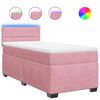 vidaXL Box spring postel s matrac&iacute; růžov&aacute; 100x200 cm samet