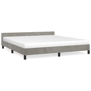 vidaXL R&aacute;m postele bez matrace světle &scaron;ed&yacute; 180 x 200 cm samet