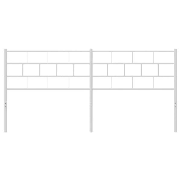 vidaXL Kovov&eacute; n&aacute;hradn&iacute; čelo postele b&iacute;l&eacute; 180 cm