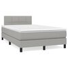 vidaXL Box spring postel s matrac&iacute; světle &scaron;ed&aacute; 120 x 200 cm textil