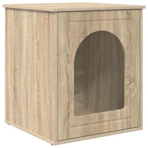 vidaXL Kočič&iacute; dům Sonoma 53 x 52 x 62 cm Kompozitn&iacute; dřevo