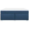 vidaXL Box spring postel s matrac&iacute; modr&aacute; 180x200 cm textil