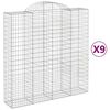 vidaXL Klenut&eacute; gabionov&eacute; ko&scaron;e 9 ks 200x50x200/220cm pozinkovan&eacute; železo