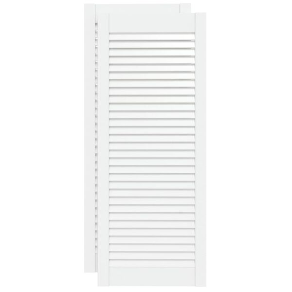 vidaXL N&aacute;bytkov&aacute; dv&iacute;řka lamelov&yacute; design 2 ks b&iacute;l&aacute; 99,3x39,4cm borovice