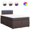 vidaXL Box spring postel s matrac&iacute; tmavě hněd&aacute; 120x190 cm textil