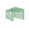 vidaXL Sklen&iacute;k s pop-up r&aacute;mem Zelen&aacute; 290 x 430 x 315 cm Železo