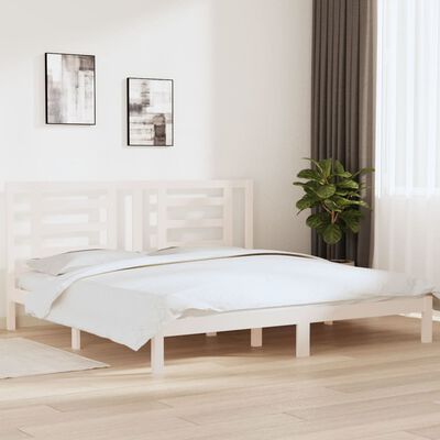 vidaXL Rám postele bílý masivní borovice 200 x 200 cm