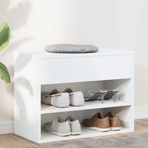 vidaXL Lavice s botn&iacute;kem b&iacute;l&aacute; 60 x 30 x 45 cm kompozitn&iacute; dřevo