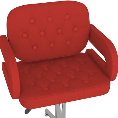 vidaXL Otočná kancelářská židle vínová umělá kůže