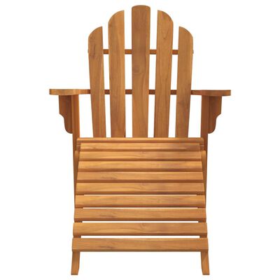 vidaXL Zahradní židle Adirondack s podnožkou masivní teakové dřevo