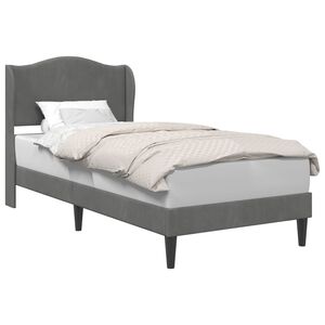vidaXL R&aacute;m postele s čelo Tmavě &scaron;ed&aacute; 80 x 200 cm Samet