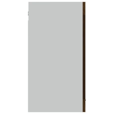 vidaXL Závěsná prosklená skříňka hnědý dub 80 x 31 x 60 cm kompozit