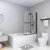 vidaXL Skl&aacute;dac&iacute; sprchov&yacute; kout se 2 panely ESG 95 x 140 cm čern&yacute;