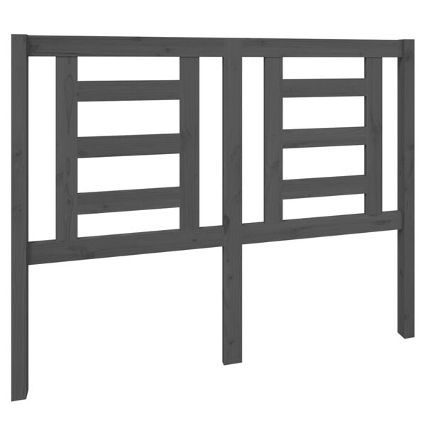 vidaXL Čelo postele šedé 126 x 4 x 100 cm masivní borovice