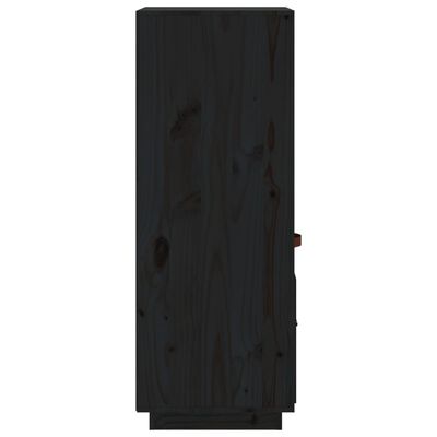 vidaXL Skříň highboard černá 34x40x108,5 cm masivní borové dřevo