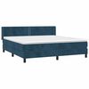 vidaXL Box spring postel s matrac&iacute; tmavě modr&aacute; 180x200 cm samet