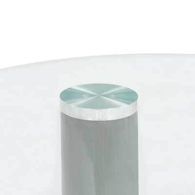 vidaXL Konferenční stolky 2 ks kulaté skleněné desky šedé vysoký lesk