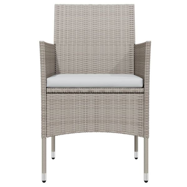 vidaXL 7d&iacute;ln&yacute; zahradn&iacute; j&iacute;deln&iacute; set s podu&scaron;kami b&eacute;žov&yacute; a čern&yacute;