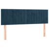vidaXL Box spring postel s matrac&iacute; tmavě modr&aacute; 140x200 cm samet