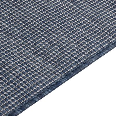 vidaXL Venkovní hladce tkaný koberec 120x170 cm modrá