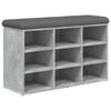 vidaXL Lavice s botn&iacute;kem betonově &scaron;ed&aacute; 82x32x50 cm kompozitn&iacute; dřevo