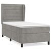vidaXL Box spring postel s matrac&iacute; světle &scaron;ed&aacute; 90x200 cm samet