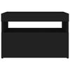vidaXL Noční stolek s LED osvětlením černý 60x35x40 kompozitní dřevo