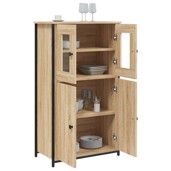 vidaXL Skř&iacute;ň highboard dub sonoma 62 x 32 x 106,5 cm kompozitn&iacute; dřevo