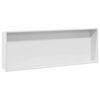 vidaXL Sprchov&yacute; nik B&iacute;l&aacute; 90 x 30 x 9,5 cm Nerezov&aacute; ocel